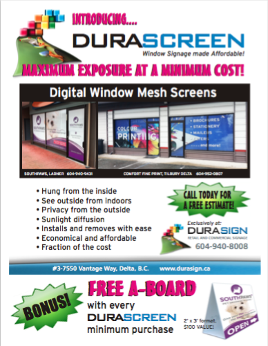 window signage promo